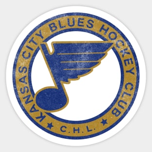 Retro Kansas City Blues Hockey Club Sticker